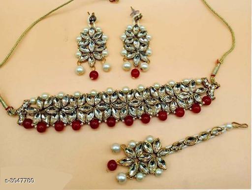 Women's Alloy Gold Plated Jewellery Set - Image 7