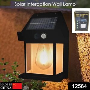 Solar Wall Lamp with motion sensor mounted outdoors