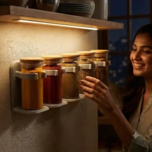 Wall Mounted Spice Rack Organizer Saves Space