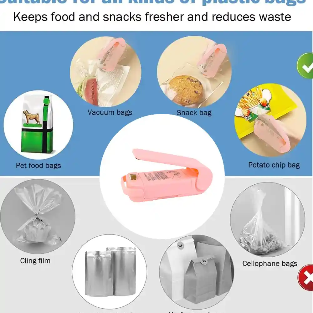 Mini Plastic Bag Sealer Cuts Food Waste - Image 3