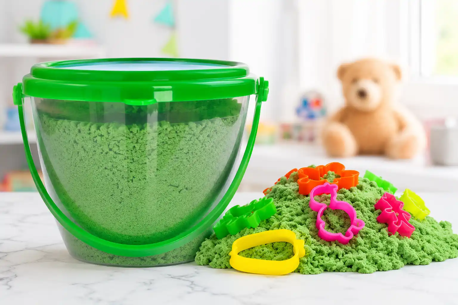 Rabbit Kinetic Sand for Kids 500g – 10 Molding Toys
