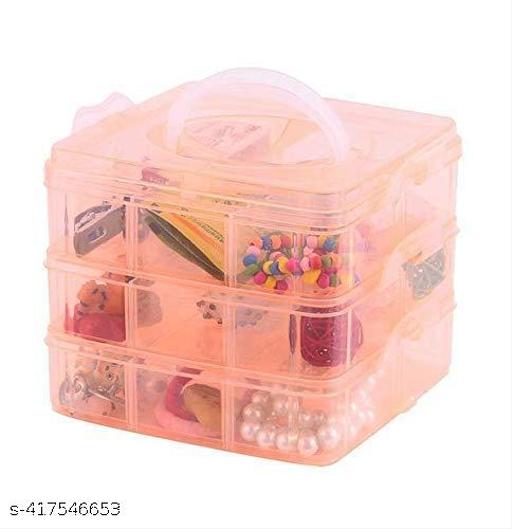 Jewellery Organisers Plastic 3 Layer 18 Grid Box - Image 9