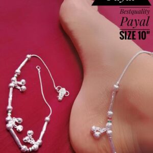 Stylish Silver Payal for Women Girls – Trendy Anklet Pair