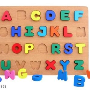 Wooden Alphabet Puzzle Toys for Toddlers – ABC & Number