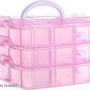 Jewellery Organisers Plastic 3 Layer 18 Grid Box