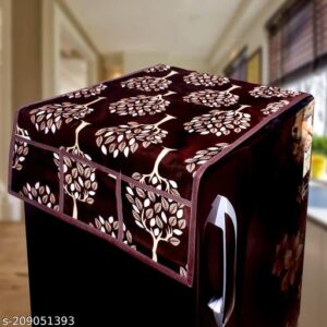 Shivam Creations Fridge Top Cover 21x39 Inches (Browntree)